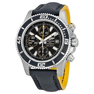 BREITLING 百年灵 超级海洋系列 A1334102-BA82BKYLT 男士机械手表 44mm 黑盘 黑色皮带 圆形