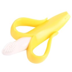 Baby Banana 香蕉宝宝 婴儿硅胶训练牙刷 咬牙胶 黄色